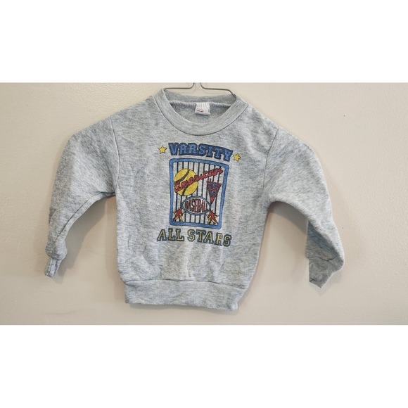 Vintage Other - Vintage Pint Size Kids Sweatshirt Made In Taiwan Size 24 Months Varsity All Star